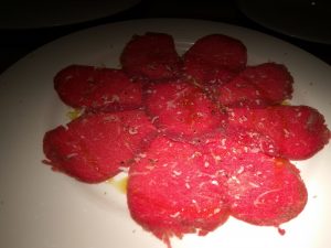 carpaccio de buey el capricho