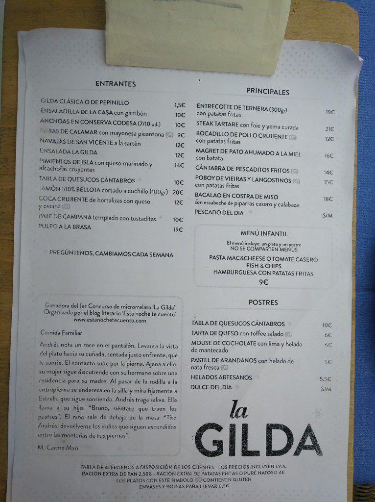 Carta en La Gilda