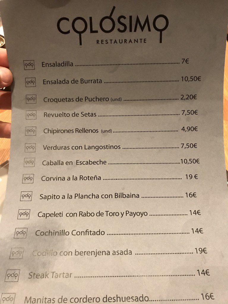 carta colosimo madrid