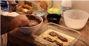 Tarta de chocolate y galletas